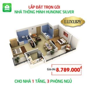 Trọn gói nhà thông minh Hunonic Luxury cho nhà 1 tầng, 3 phòng ngủ