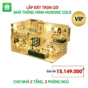 Trọn gói nhà thông minh Hunonic VIP cho nhà 2 tầng, 3 phòng ngủ